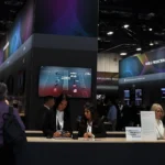 The SONY display at the NAB show floor