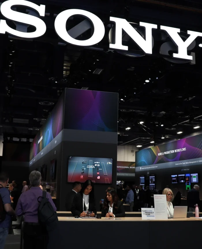 The SONY display at the NAB show floor