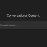 Search bar with text Preparing Your Destination for AI Travel Assistants on a dark background.