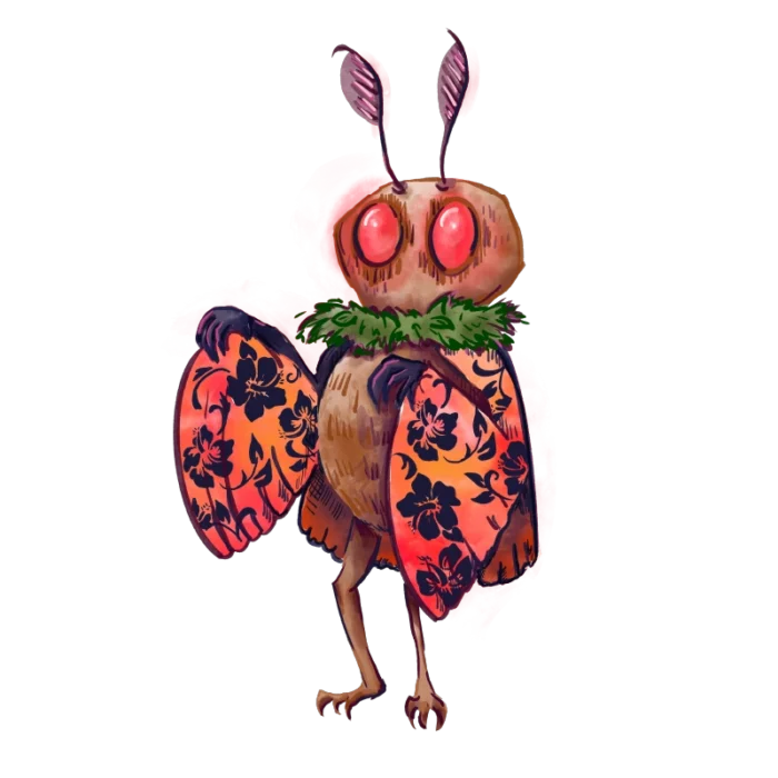 An illustration of the Mothman for the West Virginia Paranormal Trail.